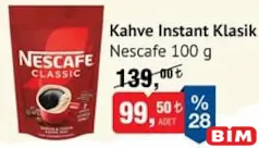 NESCAFE KAHVE İNSTANT KLASİK 100 G NESCAFE KAHVE İNSTANT KLASİK 100 G